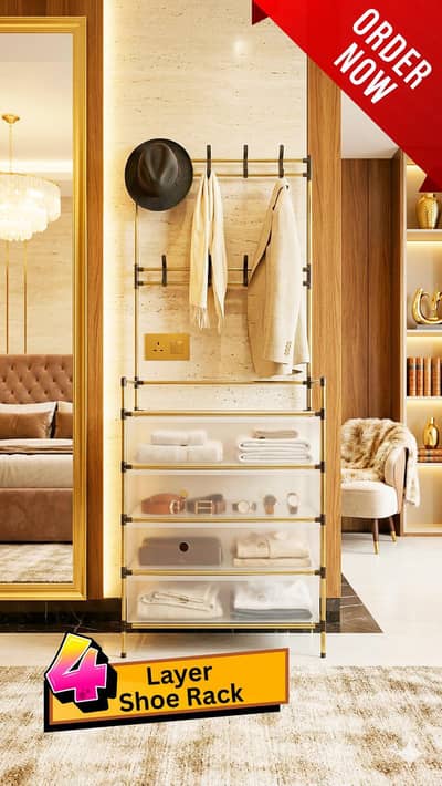 Luxury Dustproof Multi-Layer Shoe Storage Rack