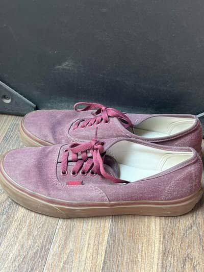 Burgundy Original Vans Shoes