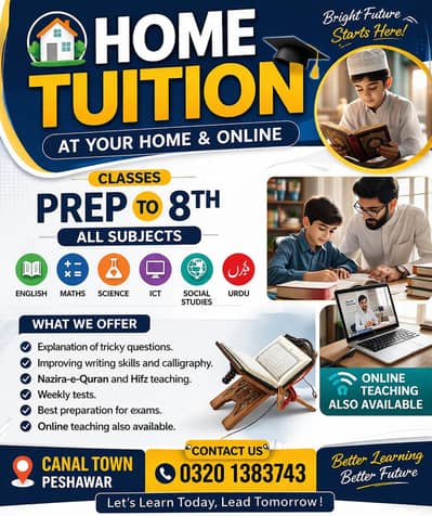 Tution Available. 03201383743