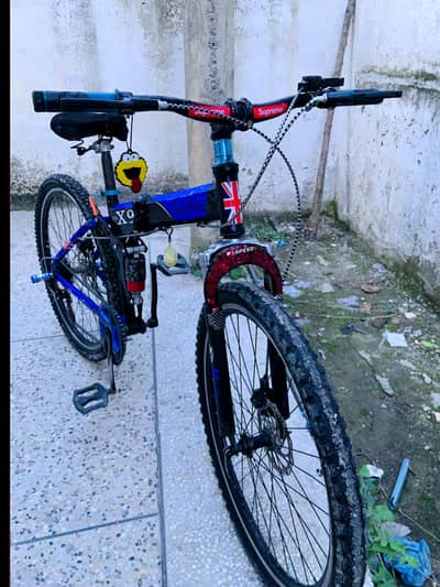 Foldable 6 gears shocks cycle