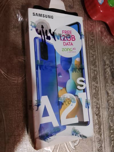 samsung a21s box charger 4 /64 original.