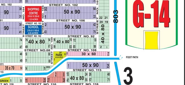 30x60 Extra Land Prime Location Plot For Sale G-14/3