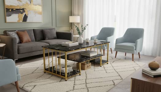 Stylish Marble Sheet Top Console / Display Table – Premium Finish