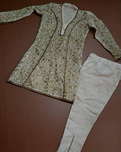 2 PCs sherwani style shirt and pajama pants