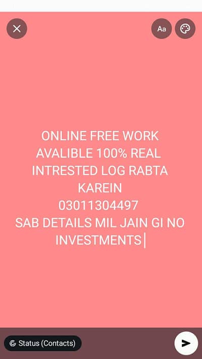 ONLINE FREE WORK
