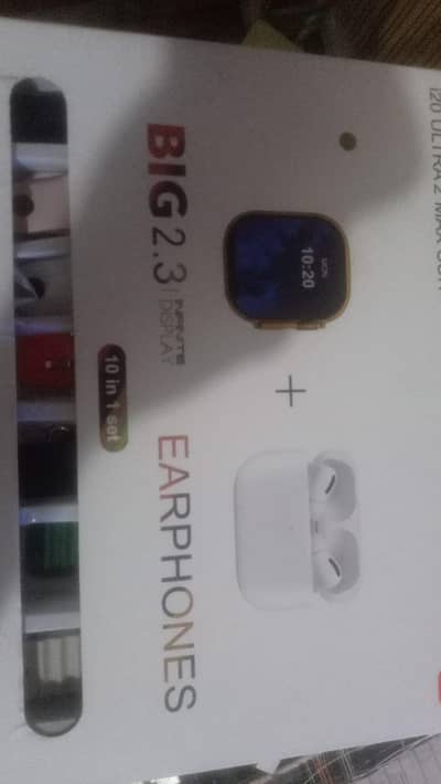 smart watch with ear buds and 7 straps