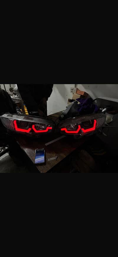 BMW Style Headlights Customised For Honda Civic x