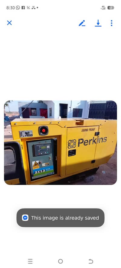 Perkins generator 20 kva on load