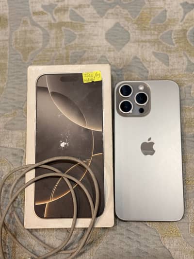 (iPhone16 pro max jv)(99%HB)(256gb)(natural titanium)