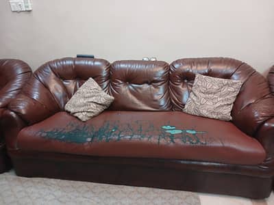 7 seater sofa set leather, good quality molty foam