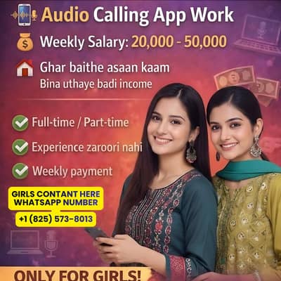  Audio Calling App Work | Ghar Baithe Asaan Kaam | For Girls