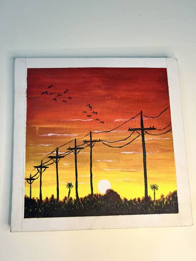 Beautiful landscape view of sunset