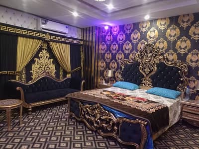 Par Day and short Time full furnish one BeD Room ment Available for rent Bahria Town Phase 6 family apartment