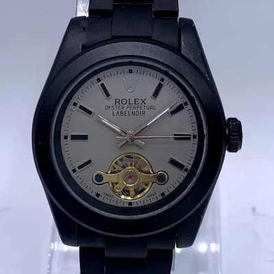 men's Automatic Luxury watch black matte steel water resistant