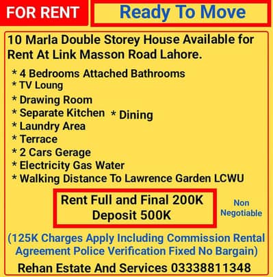 10 Marla Double Storey House For Office/Warehouse/ Residence