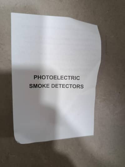 PHOTOELECTRIC SMOKE DETECTORS