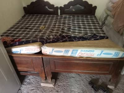 wooden bed  mattress cover mattress