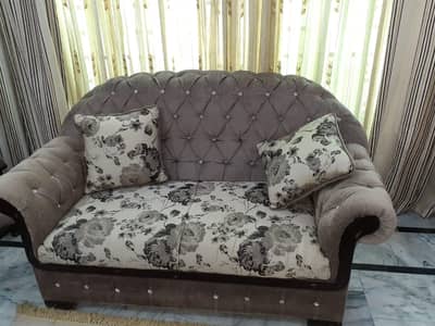 Solid Wooden (Kikar) 7 Seater Sofa Set