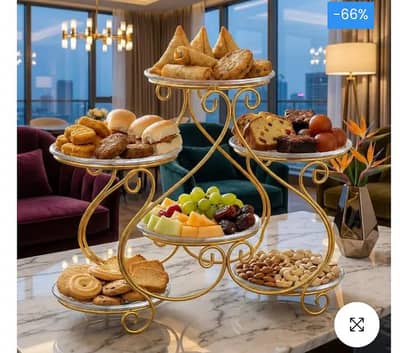 luxury gold multitare serving stand