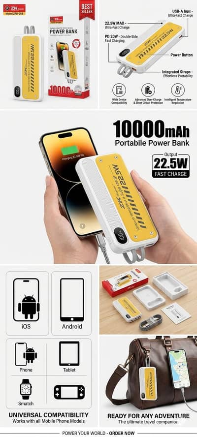 Portable Power Bank | Emergency Mobile Charger