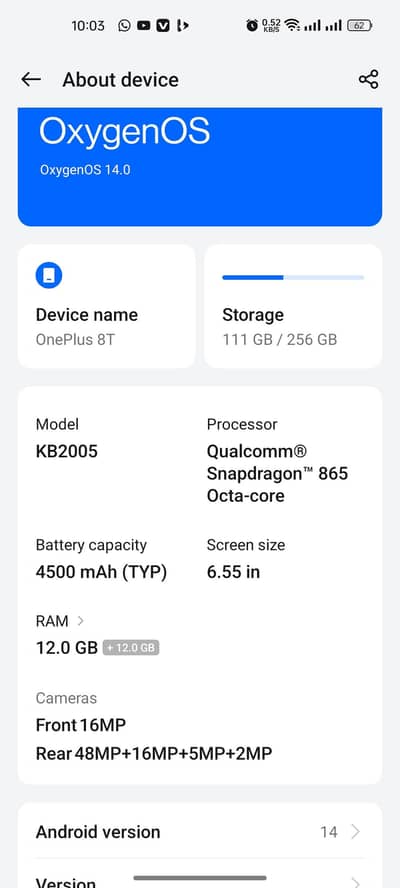 One plus 8T Pta Approved dual sim.