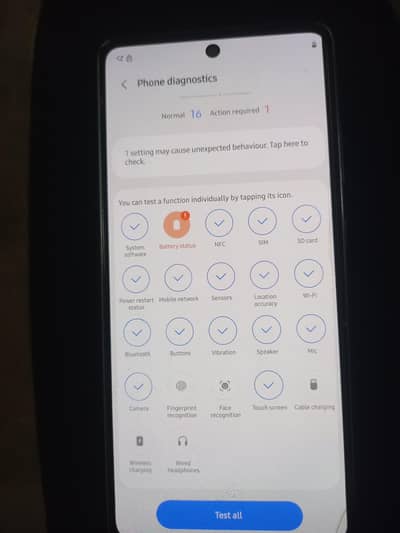 s20fe under 25k fingerprint is not working