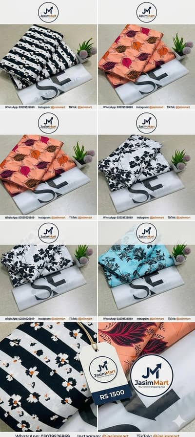  Premium Floral & Geometric Unstitched Summer Collection 