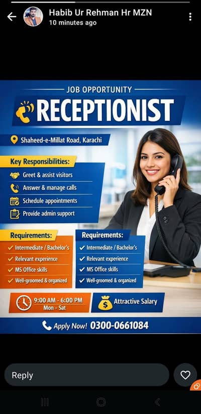 Receptionist