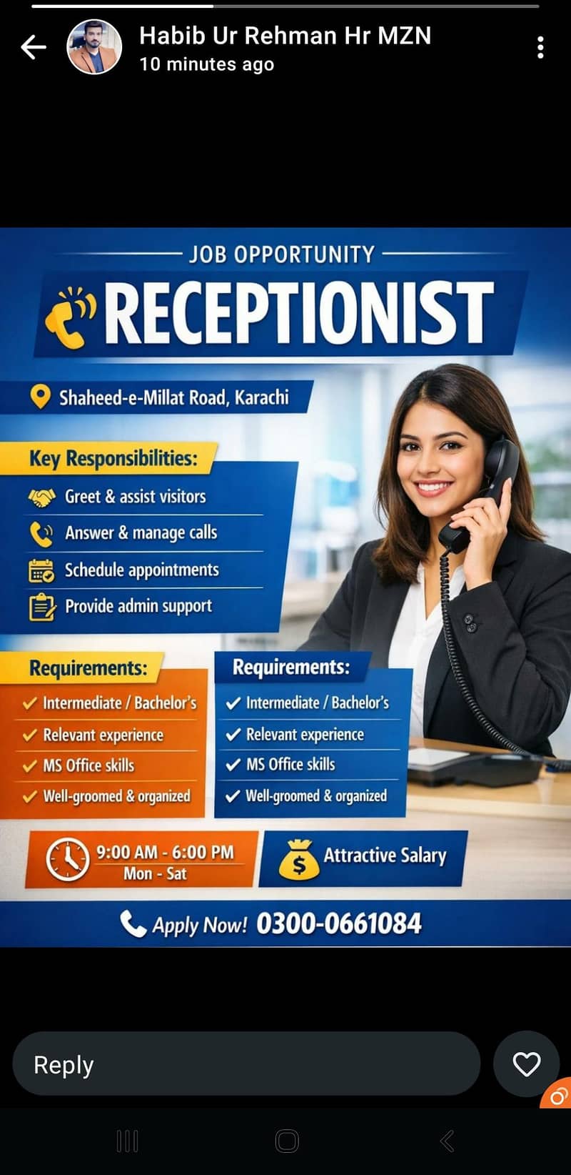 Receptionist 0