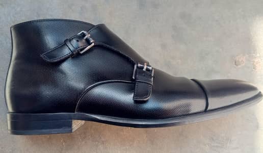 Calvin Klein Men's Ludo Fashion Boot, Black Leather, 8.5 M US