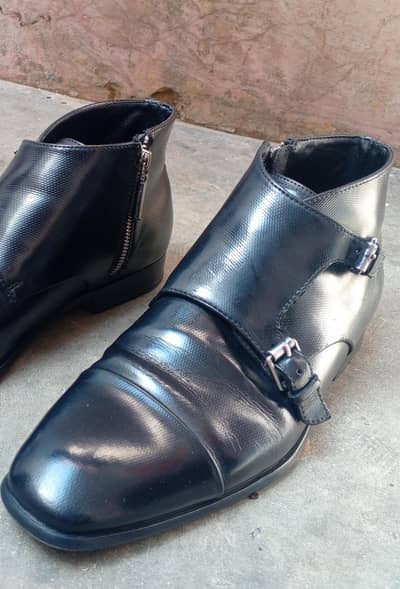 Calvin Klein Men's Ludo Fashion Boot, Black Leather, 8.5 M US