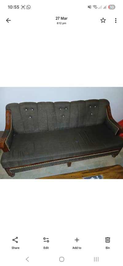 Sofa seater with table