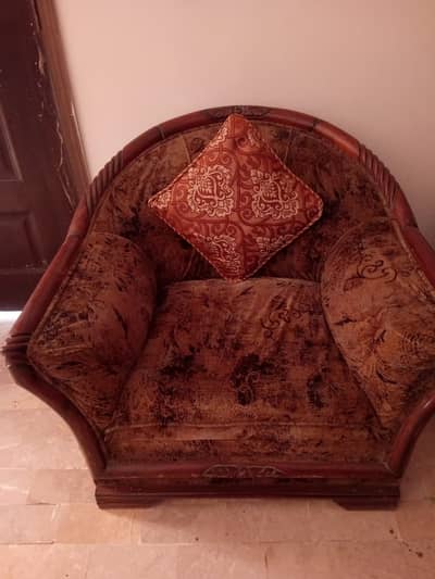 5 seater wooden sofa