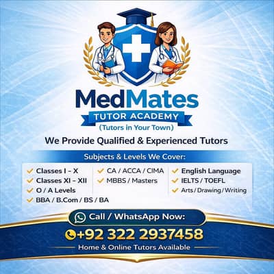 Home Tutor In Karachi , Online Tutor ,IGCSE. GCSE. AQA O/A Level , CA