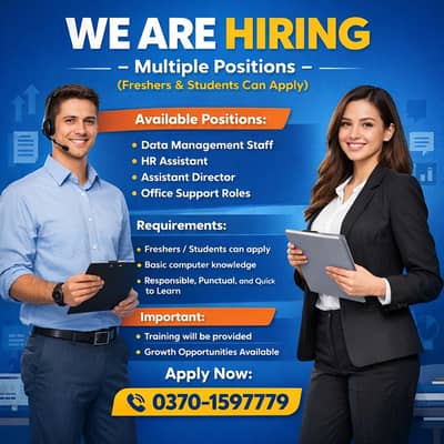 Office Work / Male & female / Fresher Job / Student Job / Office Job