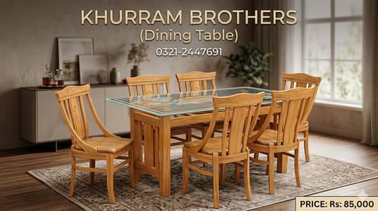 Dining table | 4 seater | 6 seaters dining | marble top | wooden top |