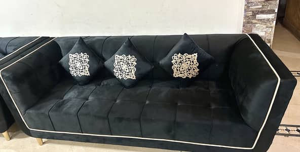 Black sofa set 3/2/1