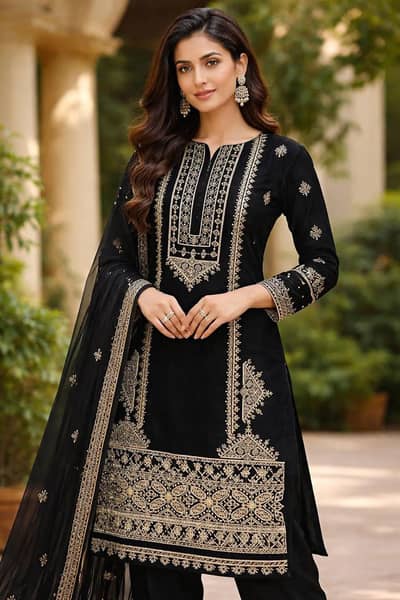women's fashion unstitched 3 PCs embroidered suits