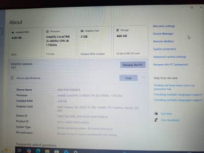 Lenovo 4 generation Core i3 Laptop 4GB RAM 500GB HDD 2GB Graphic Card