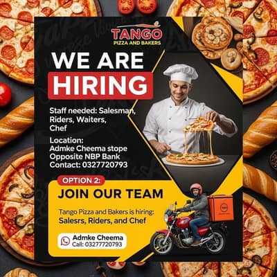 Salesman, Riders, waiter's, chef