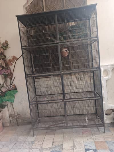 Large Iron Bird Cage / Breeding Cage (Multi-Section)