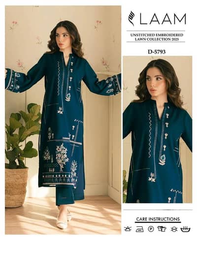 2pcs Lawn Unstitched New Suit For Women