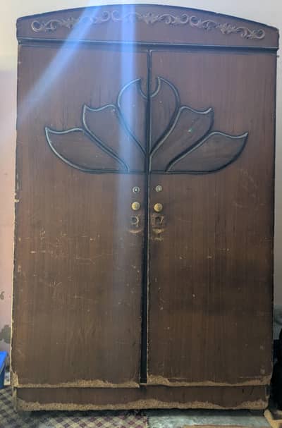 2 Door Wooden Almari for Sale – Strong & Spacious