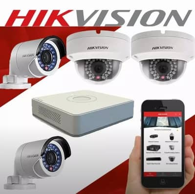 CCTV Dahua Hikvision 2 camera 2 mp 4  channel dvr XVR cable hard drive