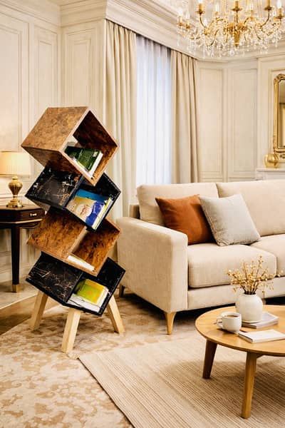 Modern Cantilever Bookshelf – A Perfect Blend of Art & Storage!