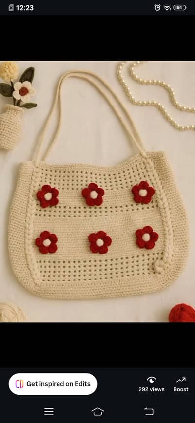 Handmade Crochet Bag – Stylish & Unique Floral Design