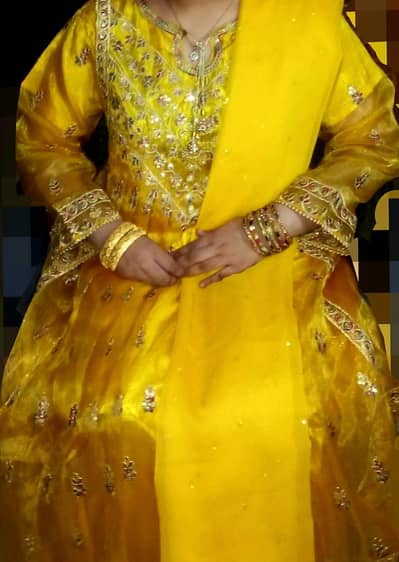 Yellow dress for party wear and mehendi event