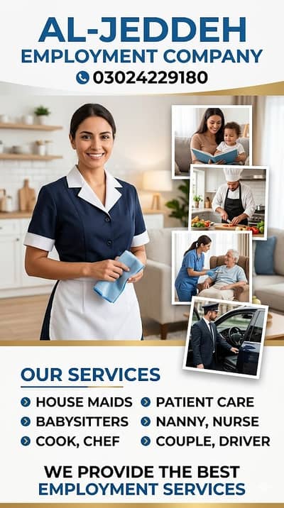 Maid /Cook/Baby Care /Patient Care /Nurse / Kitchen Helper