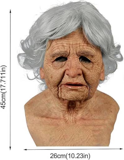 Realistic Old Man Full Head Mask - Masks