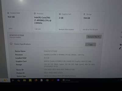 Dell precisionM4800 Core-i7 4810MQ work station